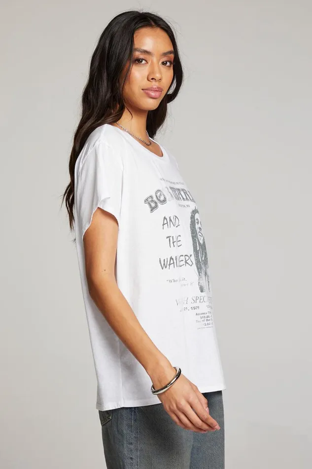Womens Chaser Brand Tops Bob Marley Harvard Stadium Tee