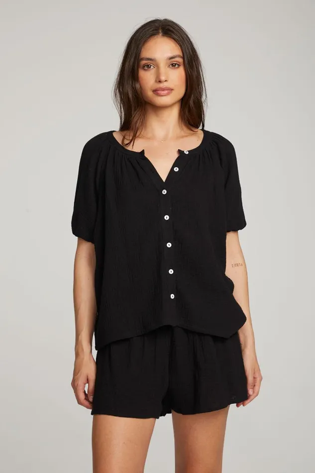 Womens Chaser Brand Tops Brentwood Licorice Blouse