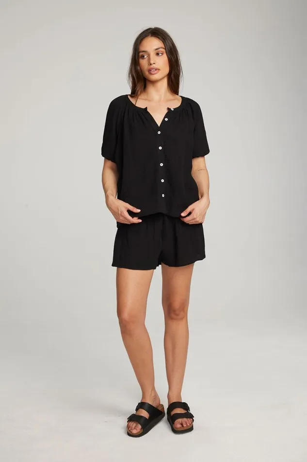 Womens Chaser Brand Tops Brentwood Licorice Blouse