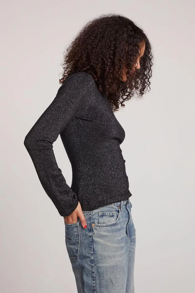 Womens Chaser Brand Tops Camino Licorice Long Sleeve