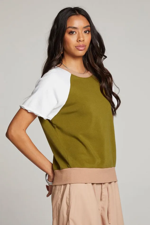 Womens Chaser Brand Tops Cheyenne Sand Color Pullover