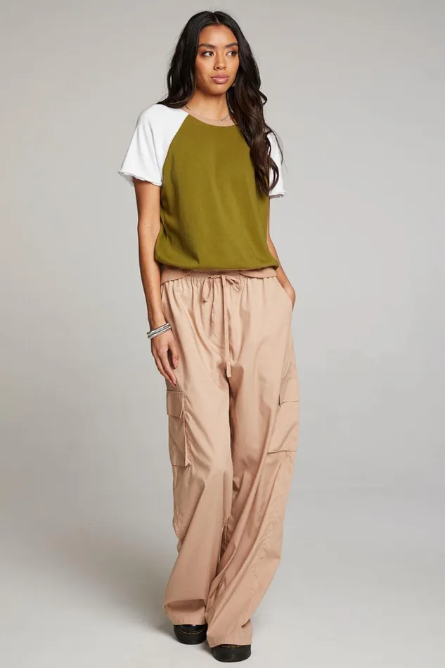 Womens Chaser Brand Tops Cheyenne Sand Color Pullover