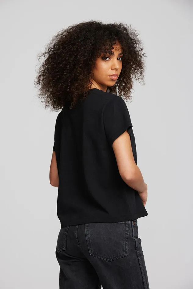 Womens Chaser Brand Tops Coast Cotton Jersey Oversized Crew Neck Tee