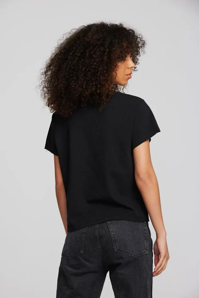 Womens Chaser Brand Tops Coast Cotton Jersey Oversized Crew Neck Tee