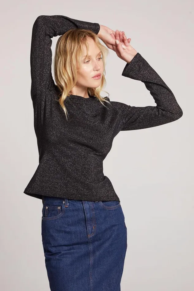 Womens Chaser Brand Tops Copala Licorice Long Sleeve