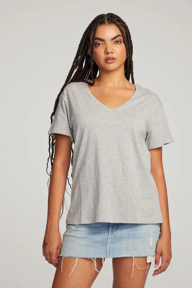 Womens Chaser Brand Tops Everyday Essential V Neck Tee