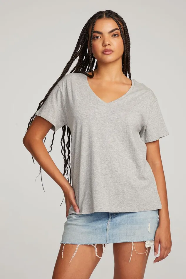 Womens Chaser Brand Tops Everyday Essential V Neck Tee