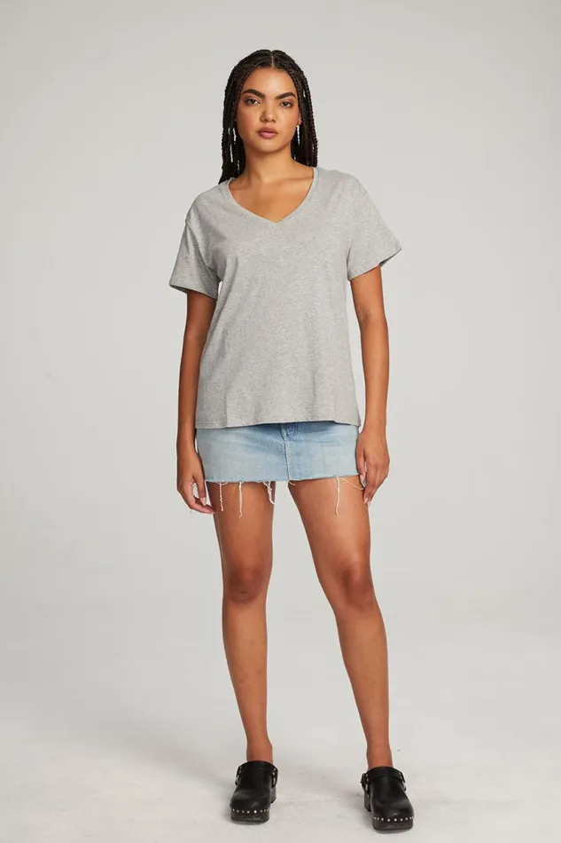 Womens Chaser Brand Tops Everyday Essential V Neck Tee