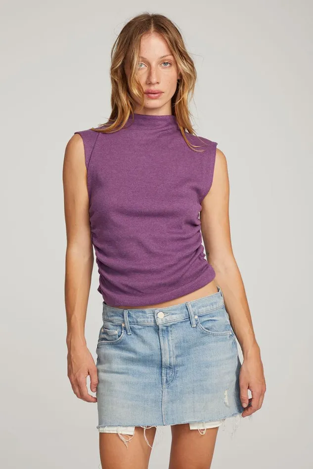 Womens Chaser Brand Tops Haileyy Eggplant Tank Top