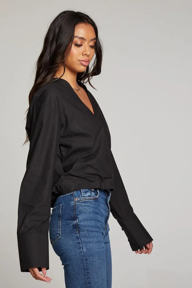 Womens Chaser Brand Tops Haleyy Licorice Blouse