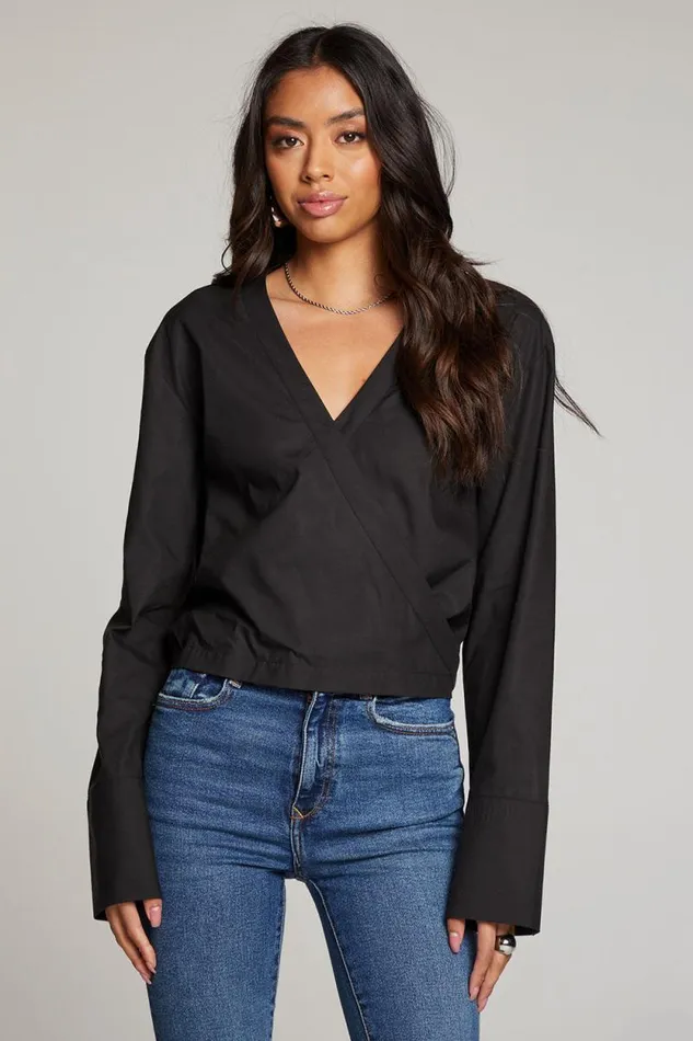 Womens Chaser Brand Tops Haleyy Licorice Blouse