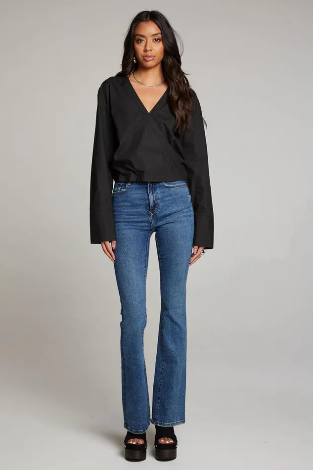 Womens Chaser Brand Tops Haleyy Licorice Blouse
