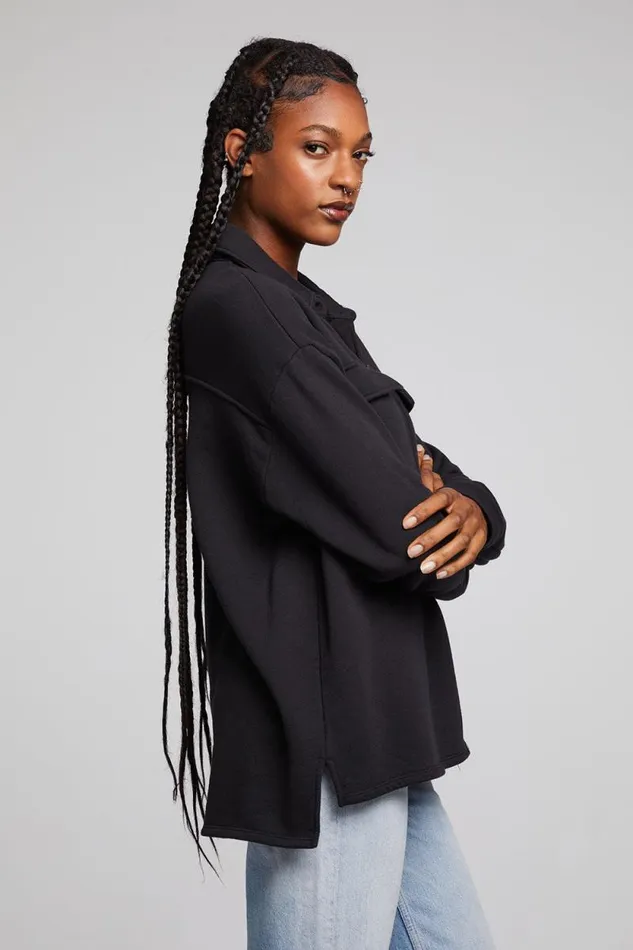 Womens Chaser Brand Tops Hyde Licorice Button Down