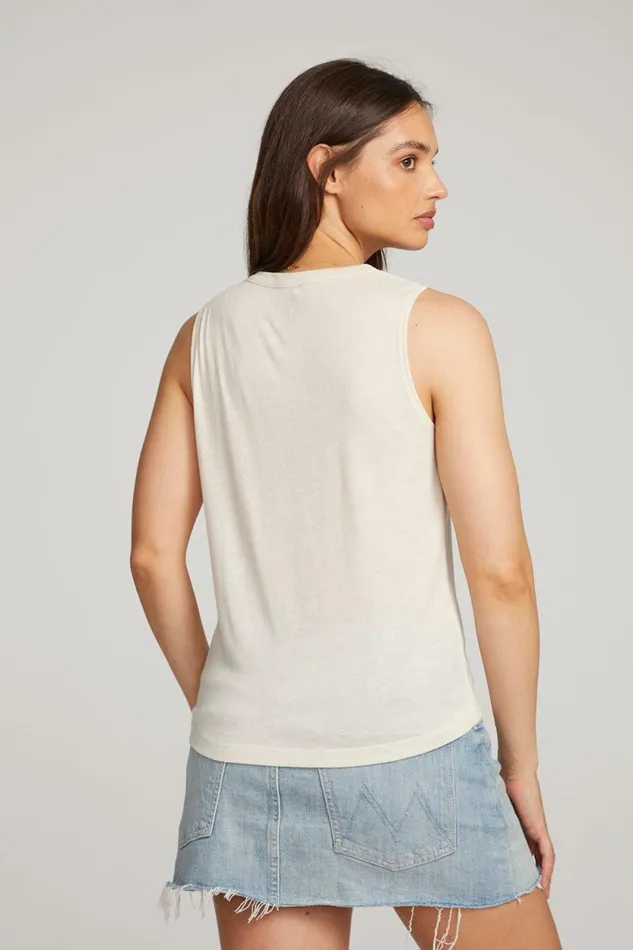 Womens Chaser Brand Tops Ibiza Palm Muscle Tee