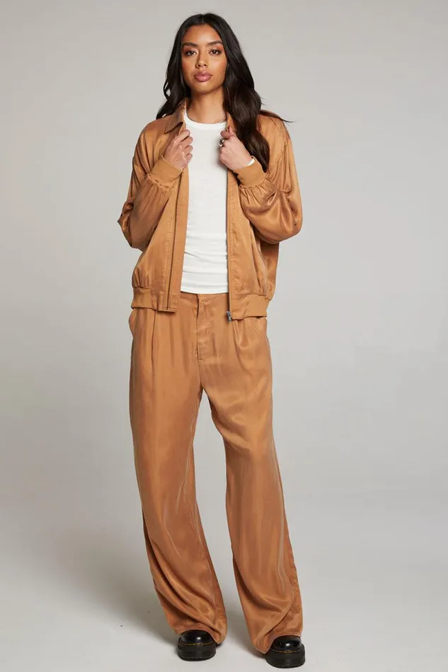 Womens Chaser Brand Tops Johnny Toffee Zip Up Jacket