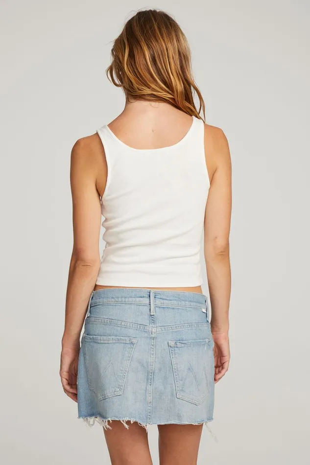 Womens Chaser Brand Tops Lander White Tank