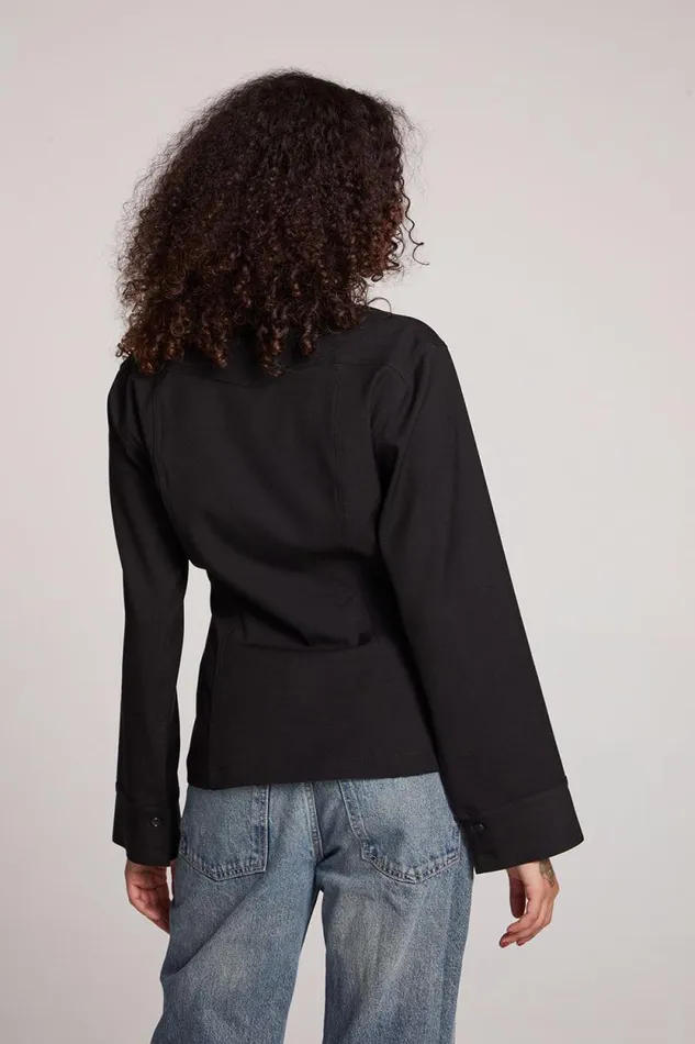 Womens Chaser Brand Tops Lauren Licorice Long Sleeve
