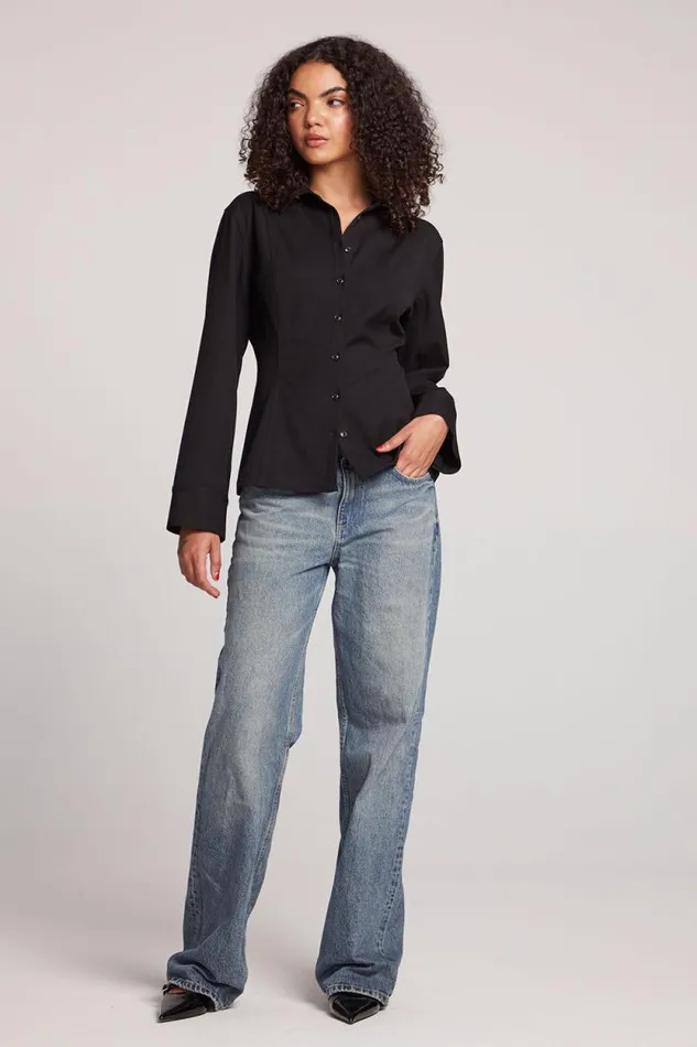 Womens Chaser Brand Tops Lauren Licorice Long Sleeve