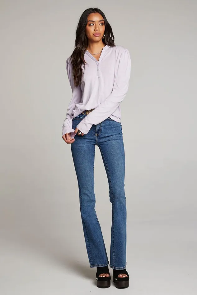 Womens Chaser Brand Tops Lotus Petal Long Sleeve