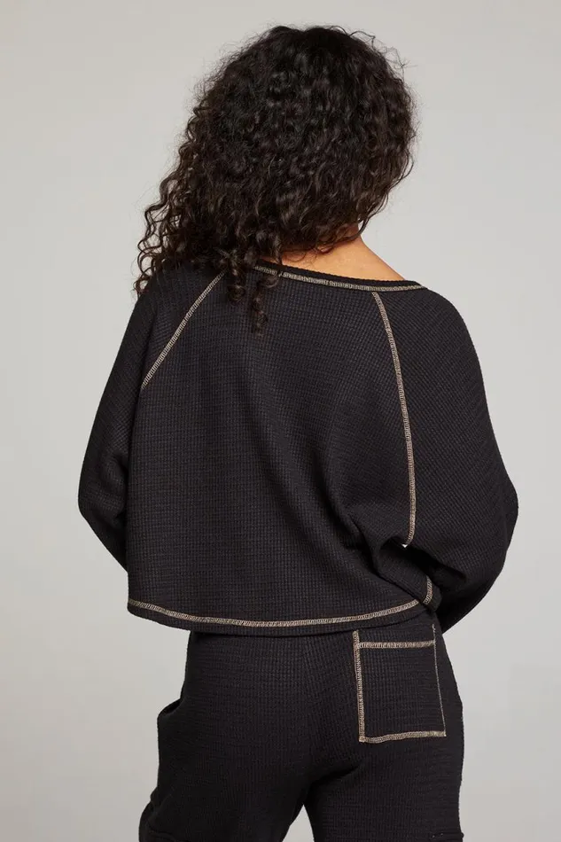 Womens Chaser Brand Tops Lucy Licorice Long Sleeve
