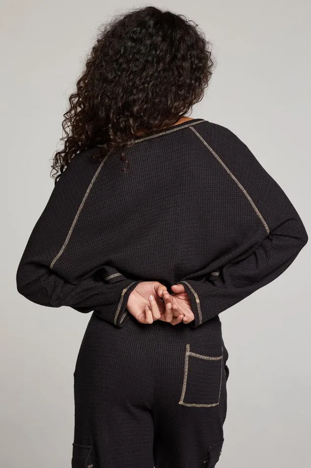Womens Chaser Brand Tops Lucy Licorice Long Sleeve