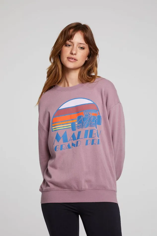 Womens Chaser Brand Tops Malibu Grand Prix Long Sleeve
