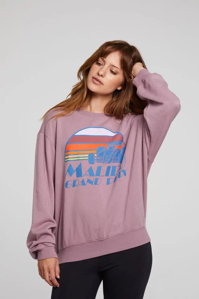 Womens Chaser Brand Tops Malibu Grand Prix Long Sleeve