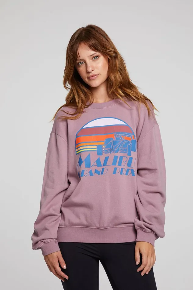 Womens Chaser Brand Tops Malibu Grand Prix Long Sleeve
