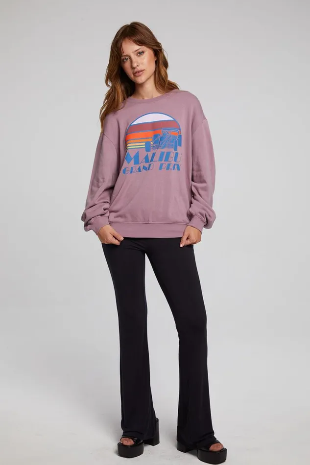 Womens Chaser Brand Tops Malibu Grand Prix Long Sleeve