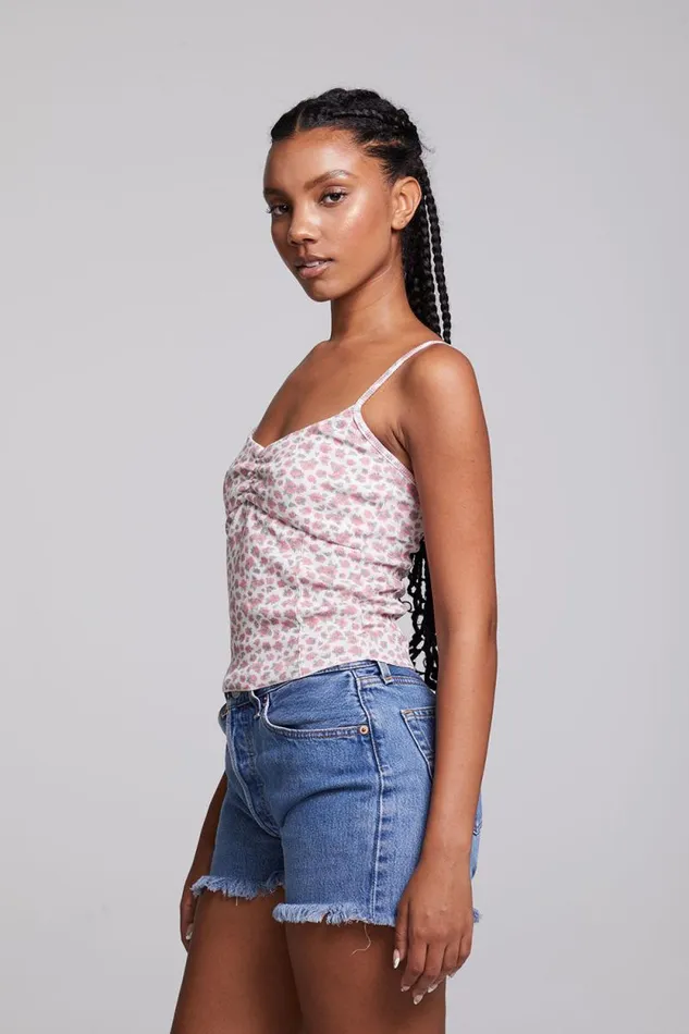 Womens Chaser Brand Tops Mercato Ditsy Rose Floral Tank Top
