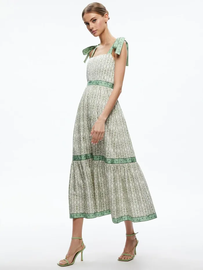 Womens Dresses Alice Olivia Breslin Corset Midi Dress Republic Geo