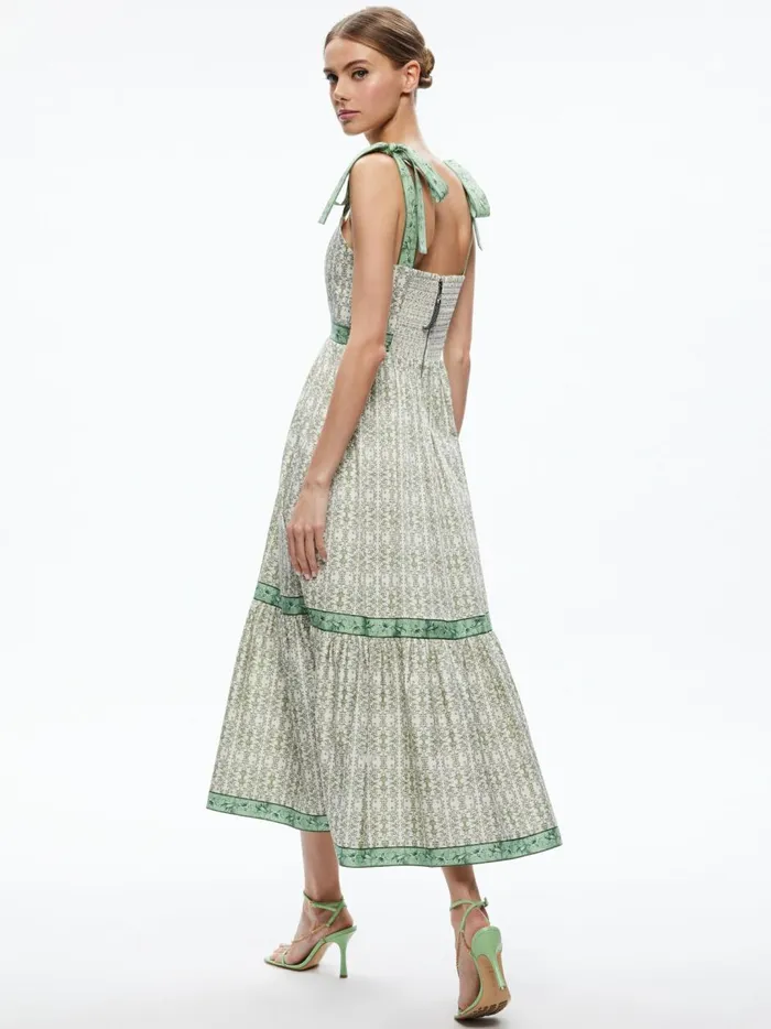 Womens Dresses Alice Olivia Breslin Corset Midi Dress Republic Geo