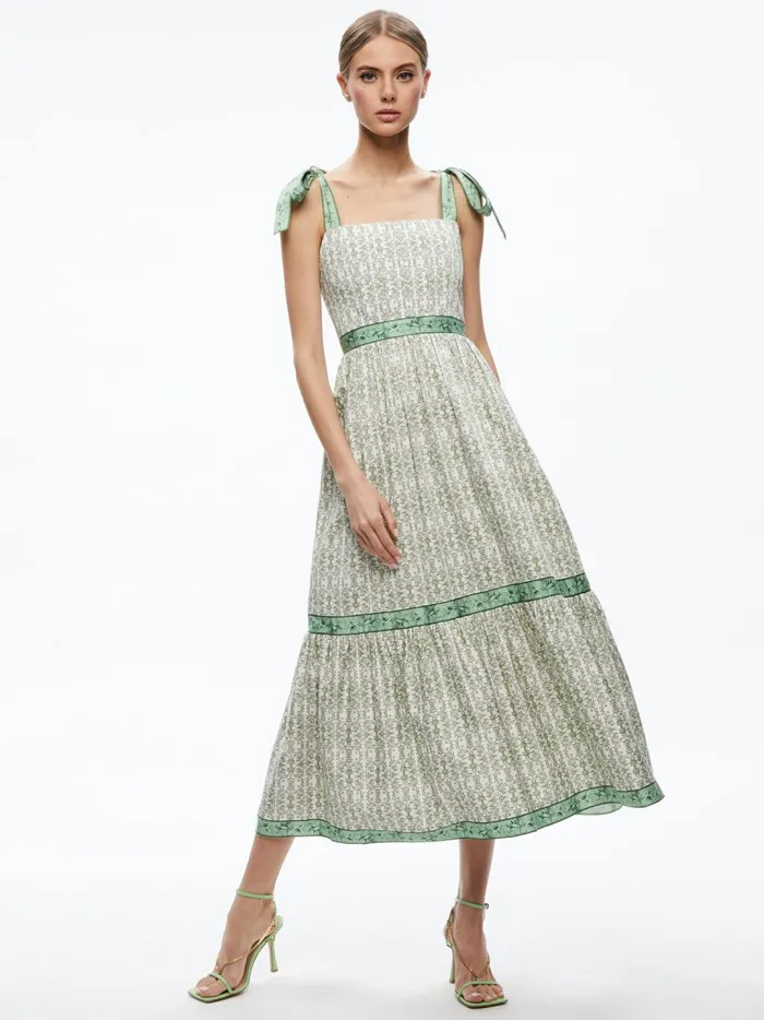 Womens Dresses Alice Olivia Breslin Corset Midi Dress Republic Geo