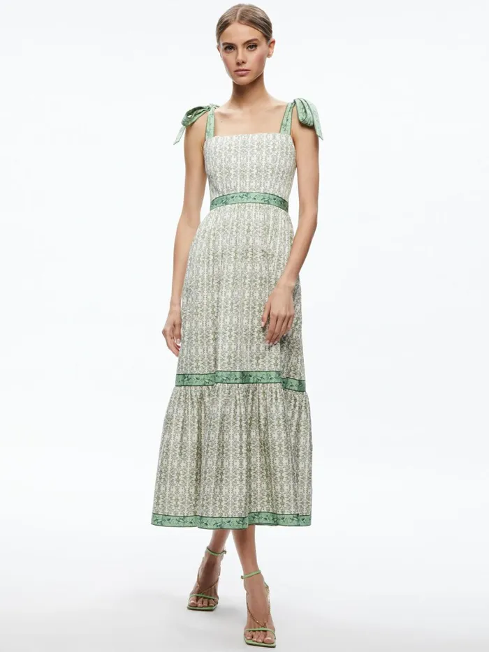 Womens Dresses Alice Olivia Breslin Corset Midi Dress Republic Geo