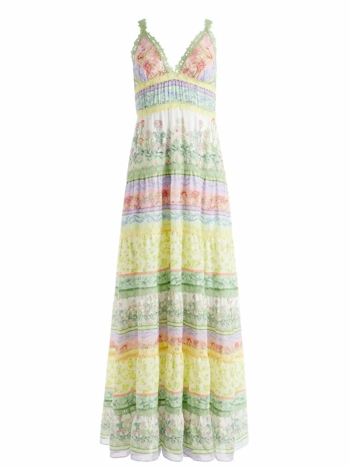 Womens Dresses Alice Olivia Karolina Halter Maxi Dress Floral Fest