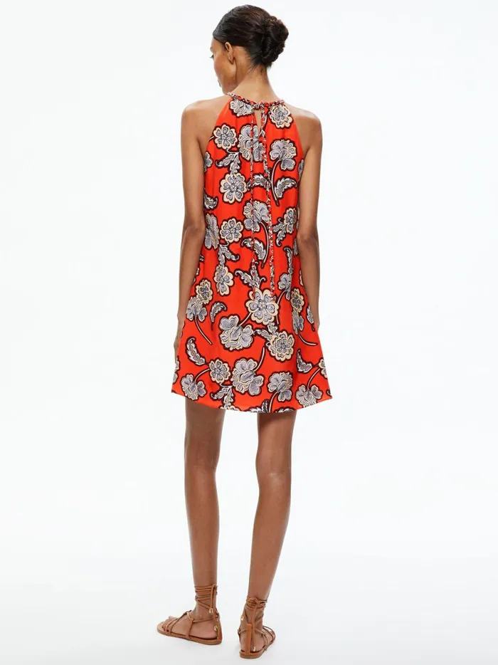 Womens Dresses Alice Olivia Quinn Braided Halterneck Mini Dress Landmark