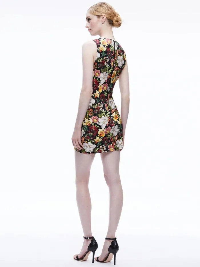 Womens Dresses Alice Olivia Wynell Mini Dress Juniper Floral Black