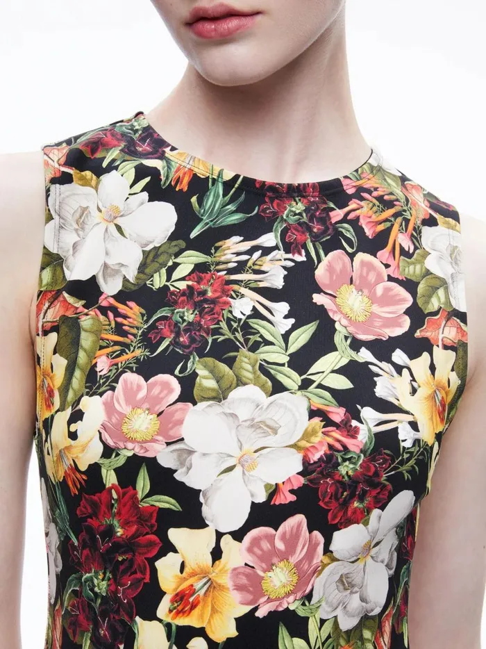 Womens Dresses Alice Olivia Wynell Mini Dress Juniper Floral Black