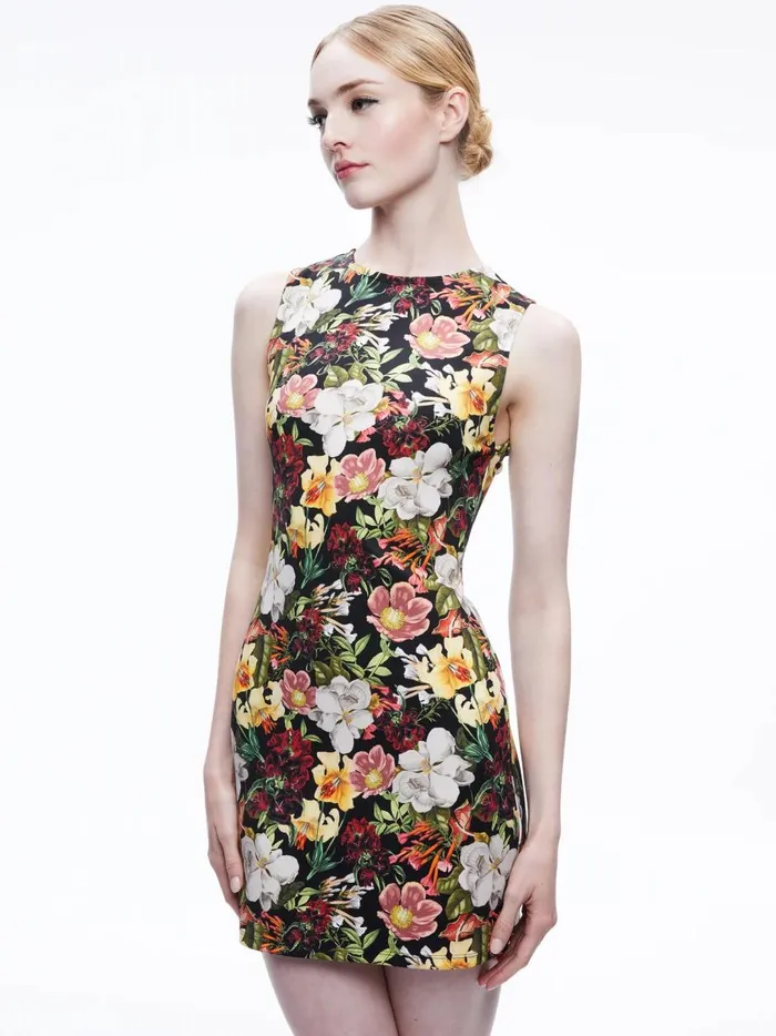 Womens Dresses Alice Olivia Wynell Mini Dress Juniper Floral Black