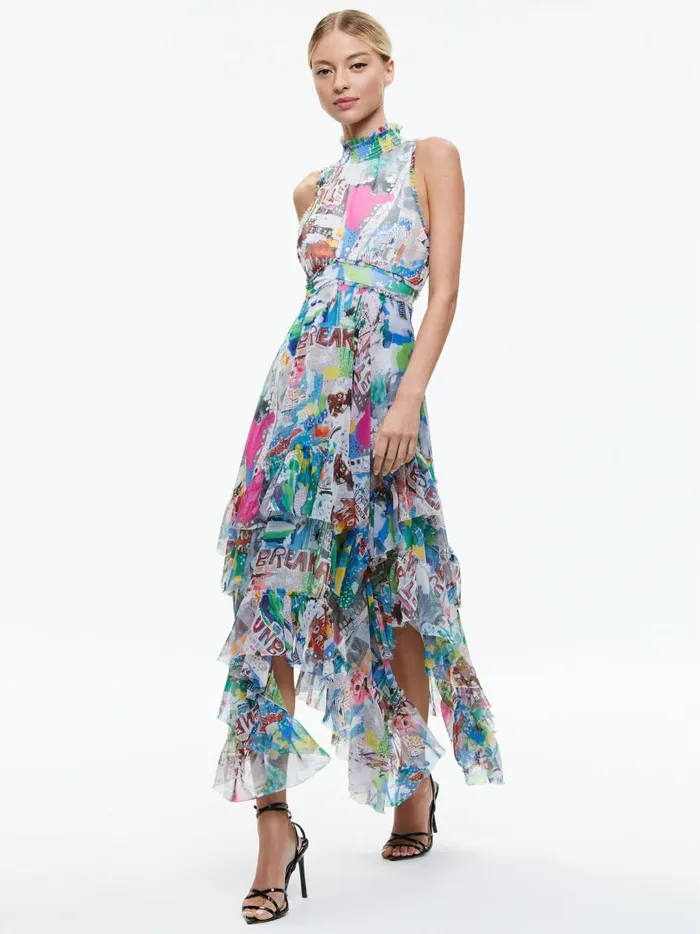 Womens Dresses Alice Olivia X Basquiat Evelyn Maxi Dress Unbreakable