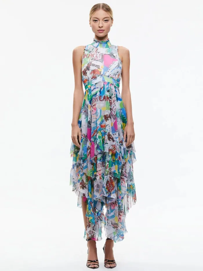 Womens Dresses Alice Olivia X Basquiat Evelyn Maxi Dress Unbreakable