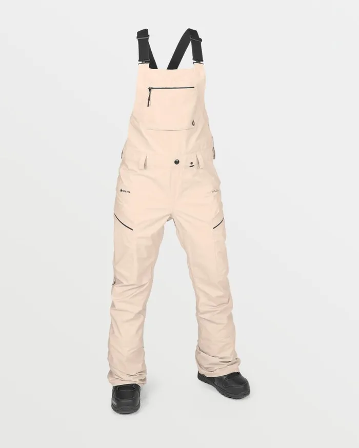 Womens Elm Stretch Gore Bib Overalls 8211 Sand Womens Volcom Pants