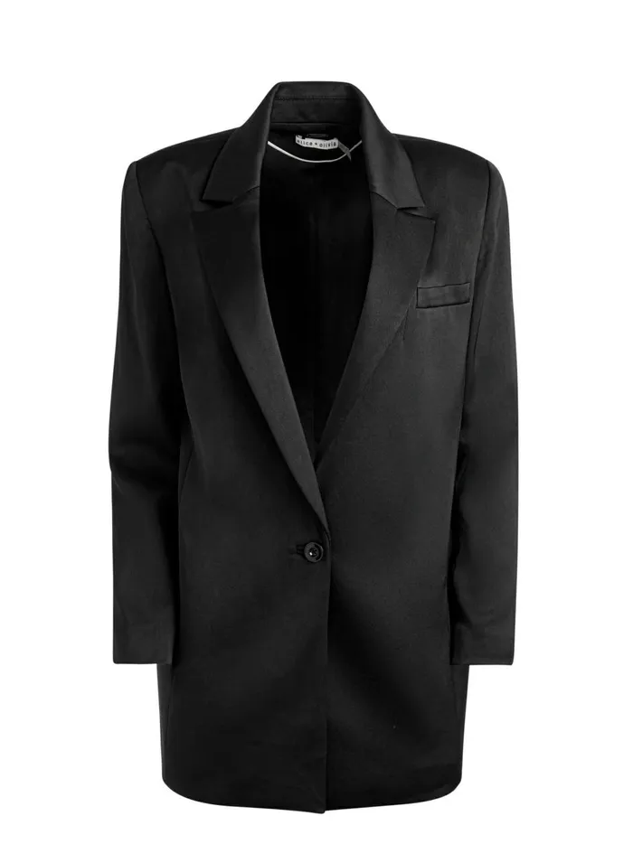 Womens Jackets Coats Alice Olivia Colley Oversized Blazer Black