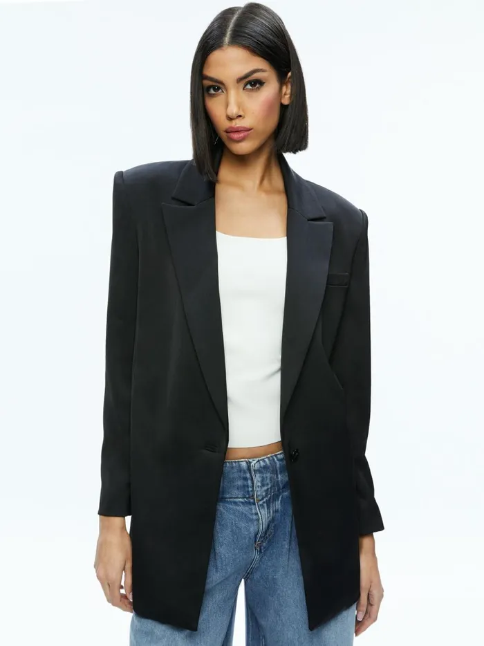Womens Jackets Coats Alice Olivia Colley Oversized Blazer Black