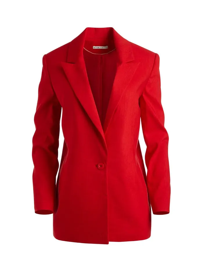 Womens Jackets Coats Alice Olivia Johanna Boxy Strong Shoulder Blazer Cinnamon Womens Jackets Coats Alice Olivia Johanna Boxy Strong Shoulder Blazer Cinnamon