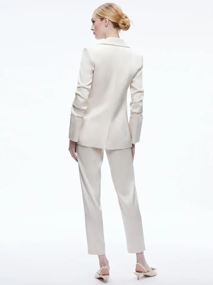 Womens Jackets Coats Alice Olivia Pailey Fitted Notch Collar Blazer Champagne