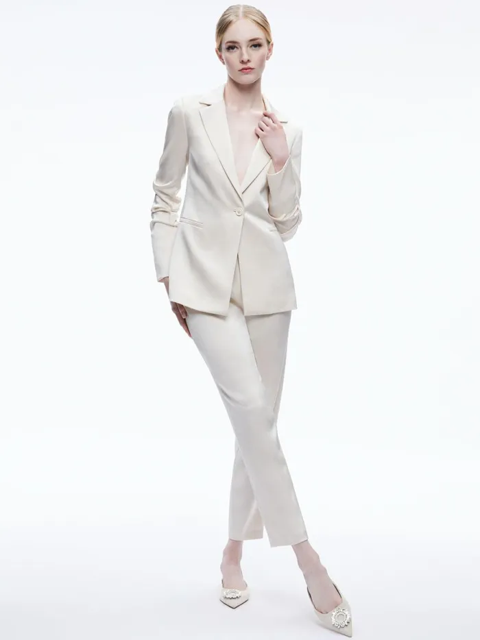 Womens Jackets Coats Alice Olivia Pailey Fitted Notch Collar Blazer Champagne