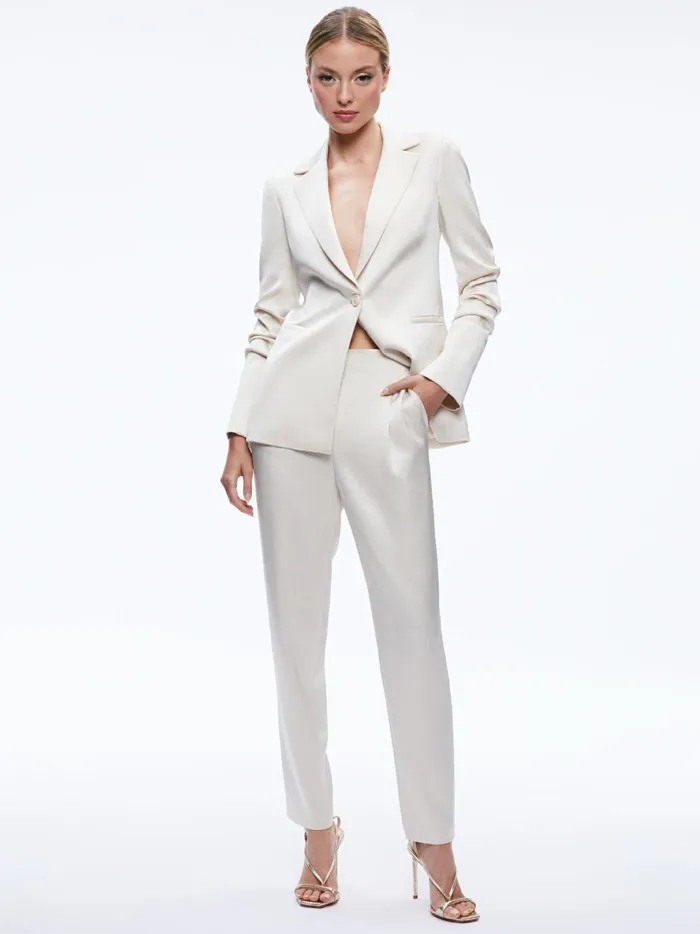 Womens Jackets Coats Alice Olivia Pailey Fitted Notch Collar Blazer Champagne