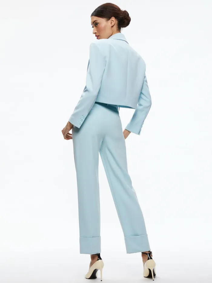 Womens Jackets Coats Alice Olivia Shan Cropped Ruched Sleeve Blazer Julep
