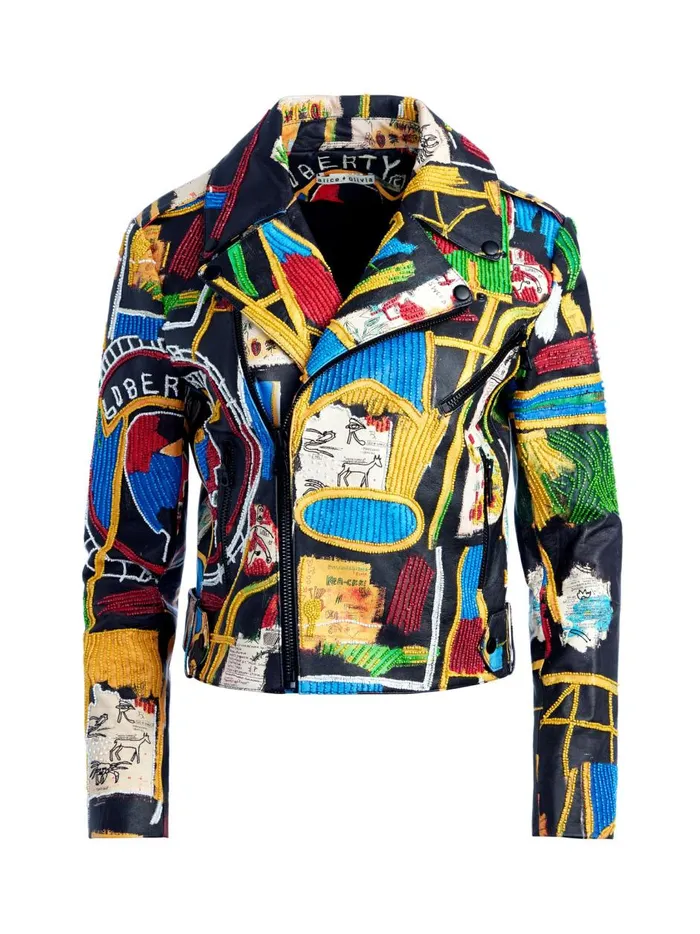 Womens Jackets Coats Alice Olivia X Basquiat Cody Embellished Leather Jacket Liberty Womens Jackets Coats Alice Olivia X Basquiat Cody Embellished Leather Jacket Liberty